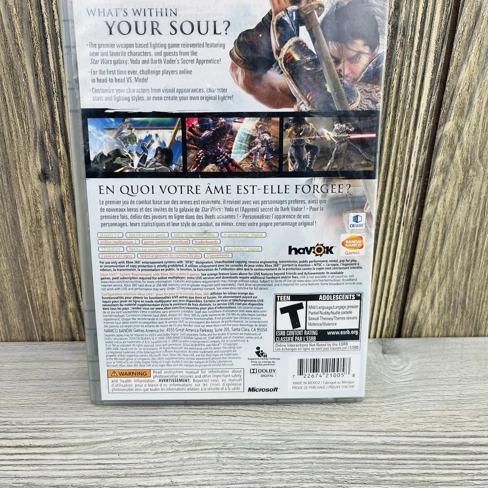 Soul Calibur IV Microsoft Xbox 360 Video Game Tested Working 